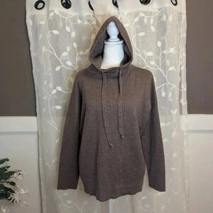 Rachel Zoe Muted Plum Cozy Hoodie Sweater, Size M